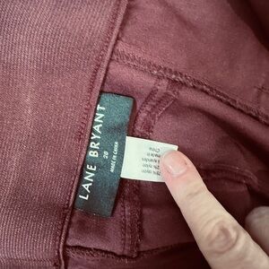 Lane Bryant Deep Red Trousers